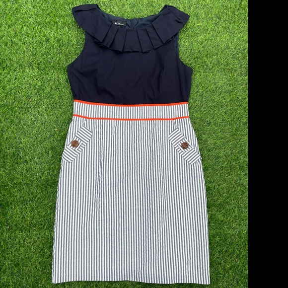 Alyx Dresses & Skirts - ALYX | Sleeveless Sheath Dress size 14 Preowned navy brunch church special event